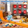 FUTESI Flexible Race Car Track for Kids 15 Ft Flex Tracks Starter Set Compatible with Diecast 1/64th Cars Portable Rolls Up Race Tracks with Strong Suction Cups Birthday Gifts for Boys Girls Ages 3+ view 2