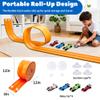 FUTESI Flexible Race Car Track for Kids 15 Ft Flex Tracks Starter Set Compatible with Diecast 1/64th Cars Portable Rolls Up Race Tracks with Strong Suction Cups Birthday Gifts for Boys Girls Ages 3+ view 3