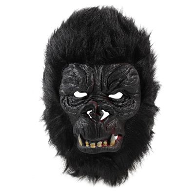 BRIGHTFUFU Halloween Gorilla Head Mask Scary Cosplay Animal Headgear for Men Party Supplies Breathable Costume Accessory for Halloween and Carnival
