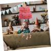 BRIGHTFUFU Mini Pull-string Pinata Box for Sugar-filled Plaything Fun Party Favor for Birthday Celebrations Holiday Games and Festival Entertainment Pink Lantern Design view 2