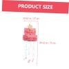 BRIGHTFUFU Mini Pull-string Pinata Box for Sugar-filled Plaything Fun Party Favor for Birthday Celebrations Holiday Games and Festival Entertainment Pink Lantern Design view 3