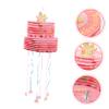 BRIGHTFUFU Mini Pull-string Pinata Box for Sugar-filled Plaything Fun Party Favor for Birthday Celebrations Holiday Games and Festival Entertainment Pink Lantern Design view 4