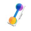 BCOATH 2pcs Grip Dumbbell Rattle Lightweight Sensory Plaything for Months Visual and Hearing Development Muscle Exercise and Soothing view 2