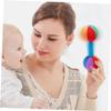 BCOATH 2pcs Grip Dumbbell Rattle Lightweight Sensory Plaything for Months Visual and Hearing Development Muscle Exercise and Soothing view 3