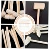 ORFOFE 30PCS Natural Wooden Mini Mallets Solid Hardwood Cake Hammers for High-density Wood Handcraft Tools Creative DIY view 4