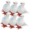 HAKIDZEL 6Pcs Wind-up Pigeon Walking Clockwork Dove Bird for Party Favors Adorable White Plastic for S Fun Play view 1