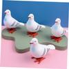 HAKIDZEL 6Pcs Wind-up Pigeon Walking Clockwork Dove Bird for Party Favors Adorable White Plastic for S Fun Play view 3