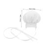 FELTECHELECTR 2pcs Plush Small Cook Hat for Dolls with Elastic Band and Ribbon Soft Lightweight Kitchen Cooking Cap for Stuffed Animals Pretend Play and Dress Up Accessories view 2