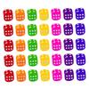BCOATH 50 Pcs Transparent Acrylic Dice Colorful Sided Cubes Lightweight for Board Games Pub Party Entertainment Ktv Bar Use Random Color view 1