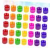 BCOATH 50 Pcs Transparent Acrylic Dice Colorful Sided Cubes Lightweight for Board Games Pub Party Entertainment Ktv Bar Use Random Color view 3