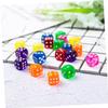 BCOATH 50 Pcs Transparent Acrylic Dice Colorful Sided Cubes Lightweight for Board Games Pub Party Entertainment Ktv Bar Use Random Color view 4