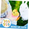 BRIGHTFUFU 6pcs Easter Wind-up Chicken for Funny Walking Clockwork Novelty Party Favors Cartoon Design Goodie Bag Fillers for Boys and Birthday Celebration view 4