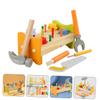 ULDIGI Wooden Pounding Peg Workbench with Hammer Educational for Boys and Developmental Hammer Bench for Fine Motor Skills and Early Learning Fun view 4