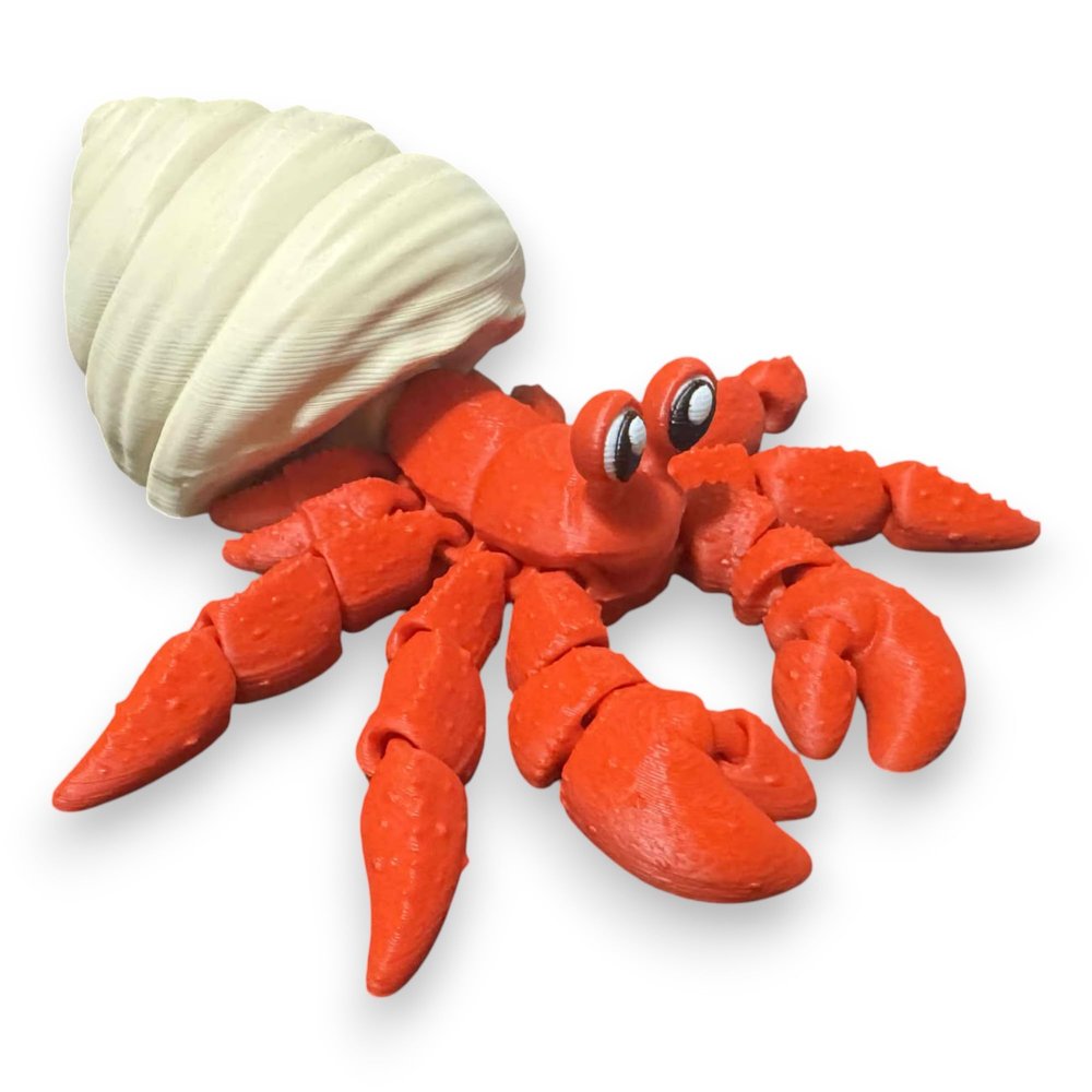 Articulated Crab, Hermit | Home Dcor and Office Desk Toys | Autism, ADHD, Sensory | 3D Printed Gift