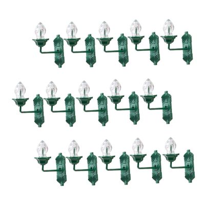FELTECHELECTR 25pcs Miniature Wall Lamp Models for Mini House Layout Vintage Style White Light Wall Lamps for Moss Micro Landscape Home Decor Props for Crafting and House Decoration