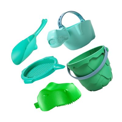 BCOATH Dinosaur Themed Sand Bucket Playset for Lightweight Plastic Beach Shovel Educational Sandbox to Enhance Brain Development and Coordination Skills