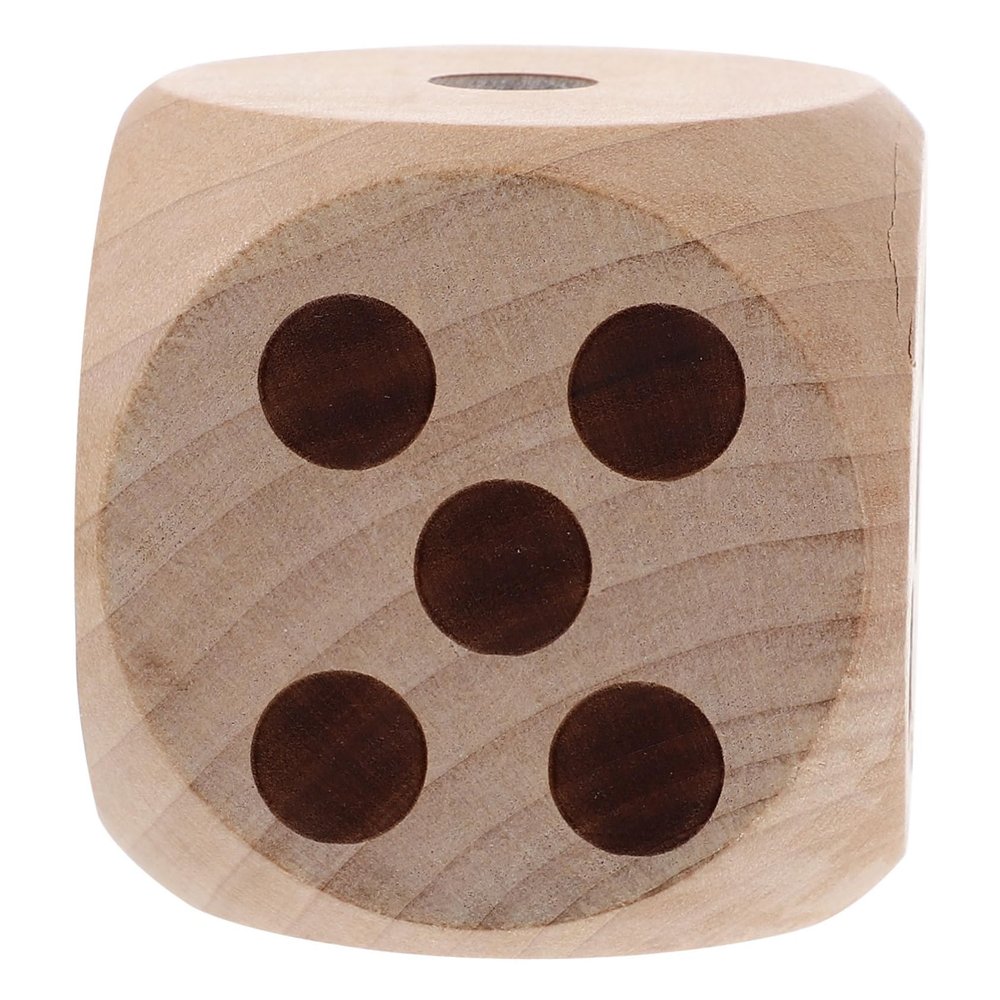 BCOATH Large Smooth Wooden Dice Portable Point Game Dice for Indoor Outdoor Family Party and Math Activities Solid Wood Craft
