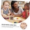 BCOATH Large Smooth Wooden Dice Portable Point Game Dice for Indoor Outdoor Family Party and Math Activities Solid Wood Craft view 3