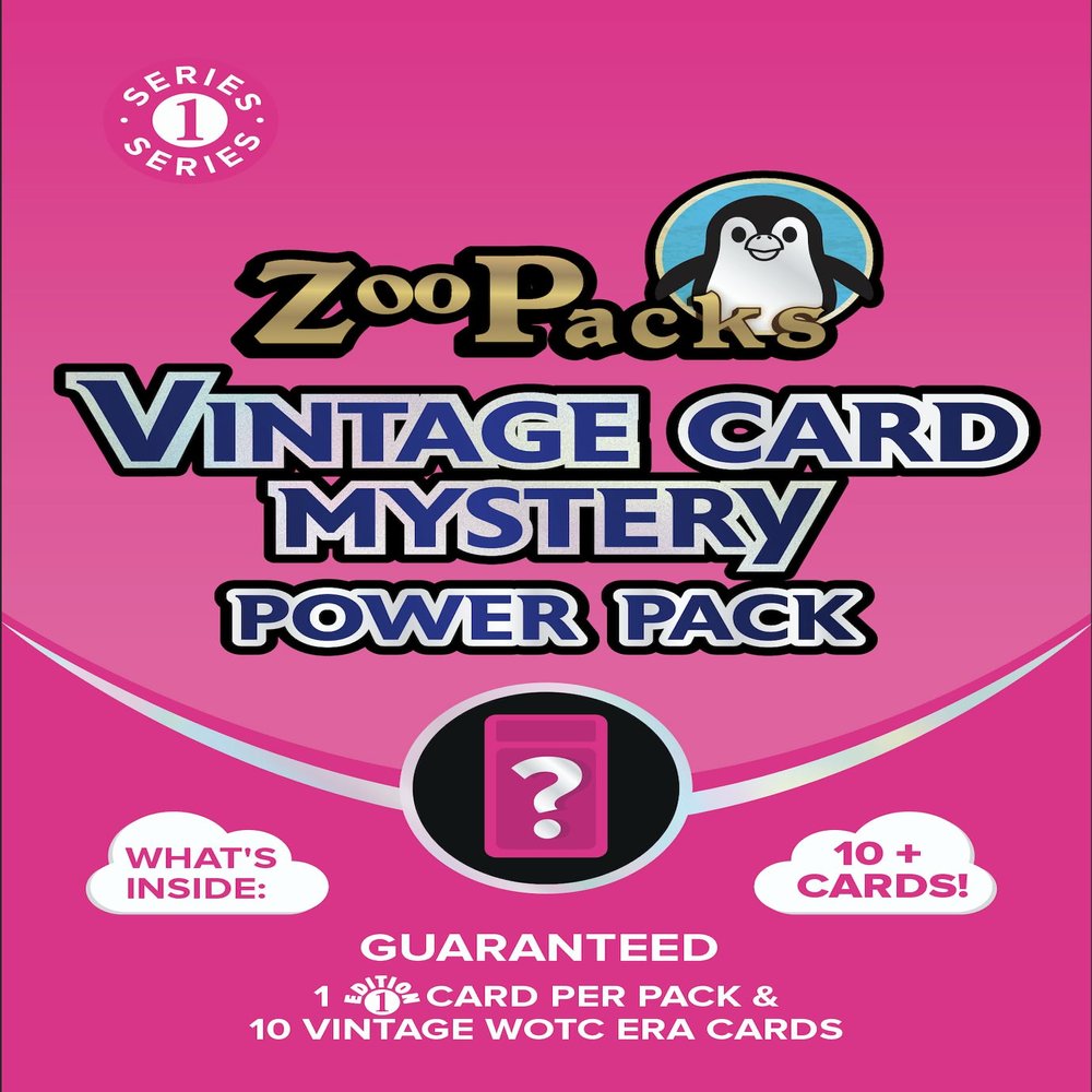 Zoo Packs TCG Vintage 1999 10 Card Lot - 1 1ST Edition Stamped Card and 10 Vintage Cards Per Pack Guaranteed!