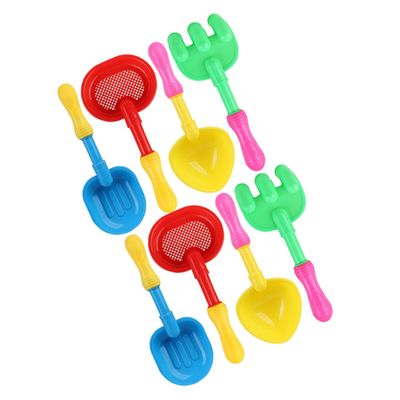 BCOATH 8pcs Beach Shovel Lightweight Plastic Sand Digging Tools for Outdoor Play Backyard Fun and Party Activities Gift for Ages Random Color