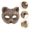 BCOATH Halloween Plush Half Face Mask for Women and Lightweight Cosplay Accessory with Reinforced Design Comfortable Breathable Fit for Carnival Masquerade and Fancy Dress view 4