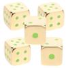 BCOATH 5pcs Luminous Metal Dice Rounded Corner Game Dices for Board Games Party Accessories Portable Lightweight Replacement view 1