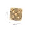 BCOATH 6pcs Small Solid Brass Dice Game Props Lightweight Dice for Board Games RPG Role Playing Party Accessories view 2