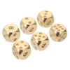 BCOATH 6pcs Small Solid Brass Dice Game Props Lightweight Dice for Board Games RPG Role Playing Party Accessories view 4