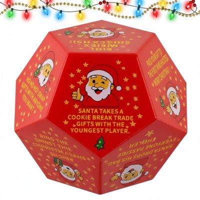 Christmas Santa Swap Gift Exchange Dice Game, Funny Holiday Party Game for Family & Friends, Hilarious Xmas Gift Exchange Dice for Teens Adults, Christmas Stocking Stuffers Party Supplies (red)