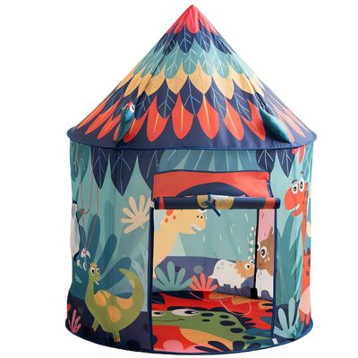 Dinosaur Pop Up Tent for Kids, Foldable Pop-Up Play Tent for Boys Girls Toddler, Indoor Outdoor Dino Playhouse Fort Tent Ideal Birthday Christmas Gifts for Age 3 4 5 6 8