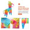 BCOATH 3pcs Handmade Mini Donkey Pinata for Cinco De Mayo Fiesta Party Decorations and Birthday Supplies with Pre-made Hanging Rope for Candy Filling and Mexican Themed Celebrations view 3