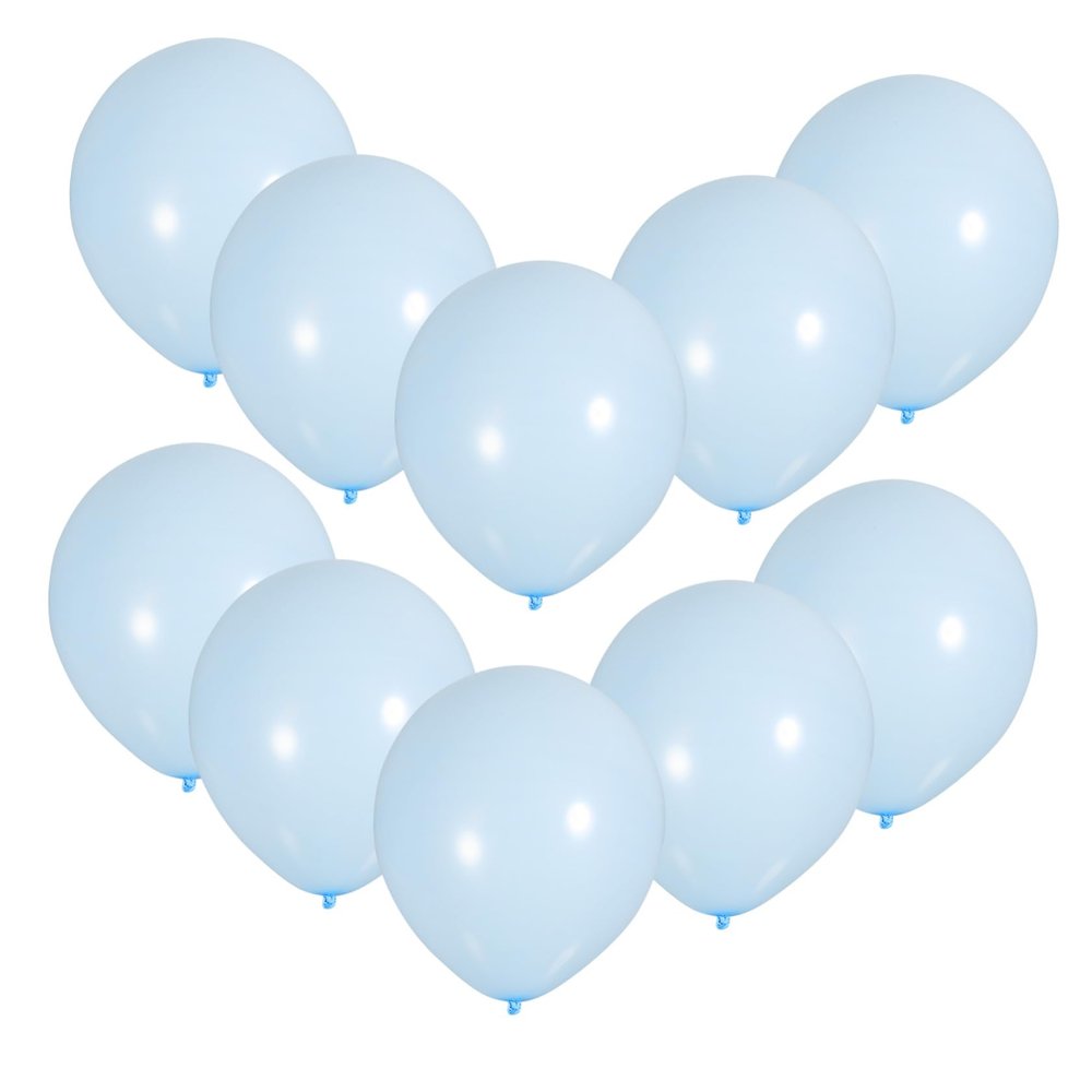 KONTONTY 100pcs Blue Latex Balloons Party Balloons for Birthday Shower Wedding Decorations for Garland Arch and Event Photography Props