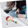 BCOATH 2Pcs Cartoon Wooden Rattle Handheld Musical Hand Rattle with Smooth Surface and Safe Material for Sensory Development and Early Learning Random Color view 3