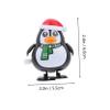 FELTECHELECTR 3Pcs Christmas Wind-up Cartoon Penguin Clockwork Bright Colors Holiday Party Supplies view 2