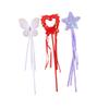 KOMBIUDA 3pcs Party Wands with Purple Pentagram Red Heart White Wing Patterns Magical Fairy Sticks for Birthday Cosplay Dress-up Accessories view 1