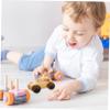 ORFOFE Wooden Push Car Grasping Plaything Maple Black Walnut Wheels Hand Grip Development for Boys view 3
