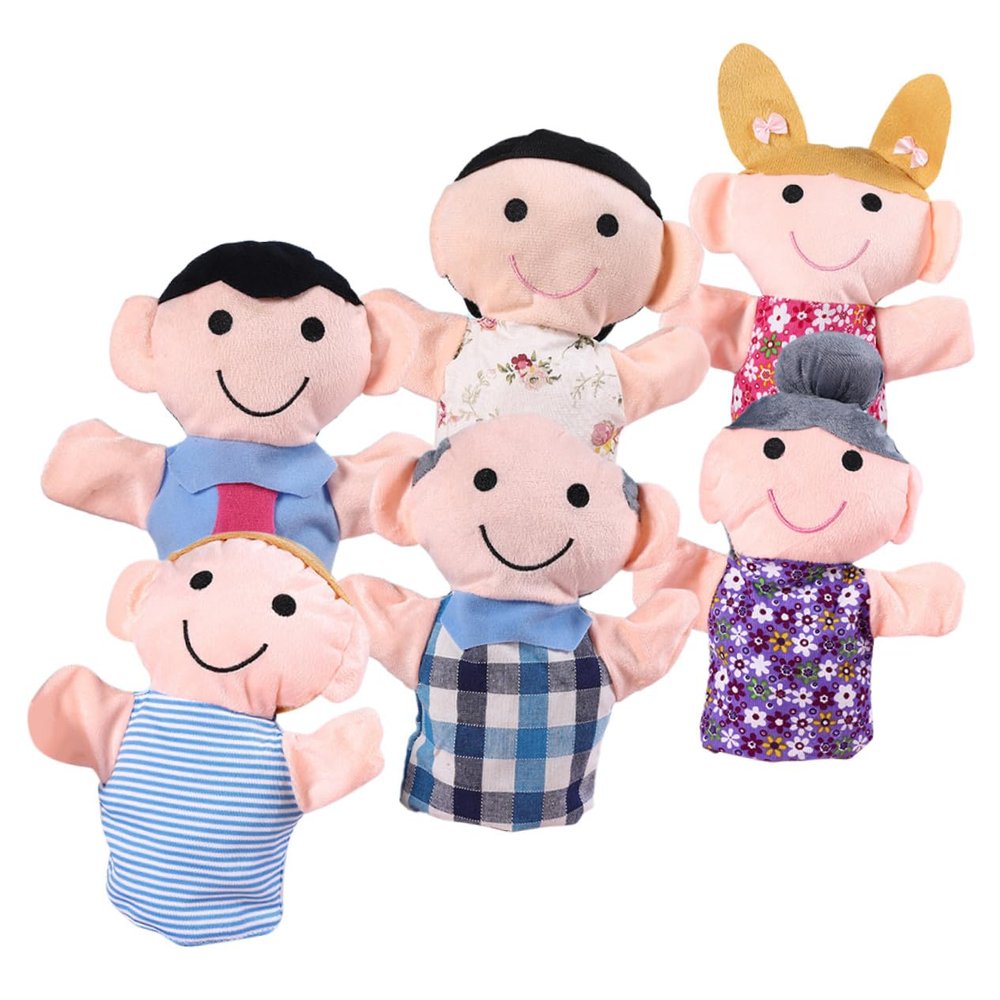 COOLHIYA 6pcs Creative Hand Puppet for Lightweight Interactive Role Play Storytelling Puppets Soft Material for Home School Kindergarten Learning and Bedtime Fun