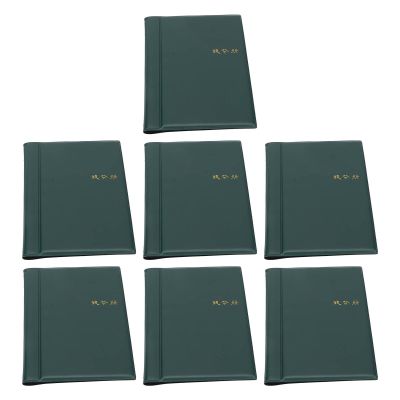 7 Pcs Collection Book, Holder Album with Clear Pages, Storage for Currency Collection, 120 Pockets Album for Collectors, Includes 7 Books