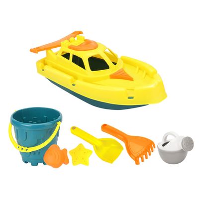 WHAMVOX Beach Sand with Plastic Yacht and Shovel Colorful Sand Digging Plaything for Outdoor Fun and Creative Summer Entertainment Random Color
