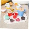 KOMBIUDA Realistic Dessert Tea Pretend Play for Lightweight Wooden Afternoon Tea Pretend Food Enhances Social Skills and Imagination for Role Play and Early Learning view 4