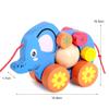BCOATH Funny Elephant Pulling Cart for Cartoon Animal Walker Boy Push Along Walking Encourages Practical Skills and Interaction view 2