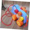 BCOATH Funny Elephant Pulling Cart for Cartoon Animal Walker Boy Push Along Walking Encourages Practical Skills and Interaction view 4