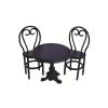 1:12 Miniature Dining Table and Chairs Set, Set of 3 Dollhouse Furniture, Decoration in Miniature (Black) view 1