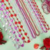 100PCS Valentines Day Beads Necklaces, Heart Valentine's Necklace Decor Bulk, 12 Kinds Red Pink Heart Pendant Bead Necklace Bulk, Romantic Valentine's Gifts Wedding Accessories for Party Supplies view 4