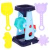 BCOATH 5pcs Interactive Beach Sand for Parents Includes Hourglass Sand Shovel Rake and Bucket Blue Beach Playing for Creative Outdoor Sandbox Fun view 1