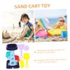BCOATH 5pcs Interactive Beach Sand for Parents Includes Hourglass Sand Shovel Rake and Bucket Blue Beach Playing for Creative Outdoor Sandbox Fun view 4