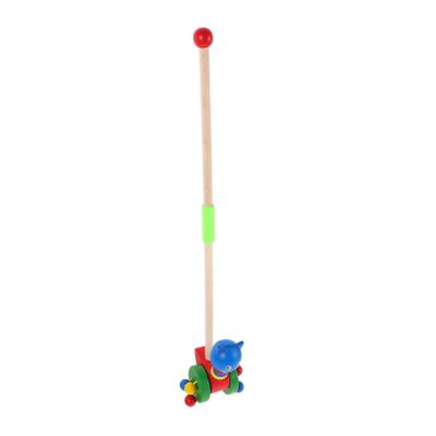 BCOATH Wooden Push Walker with Cartoon Animal Design Sturdy Pushing Cart for Indoor Play Promotes Gross Motor Skills and Physical Activity Safe and Learning Walker for Boys