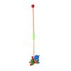 BCOATH Wooden Push Walker with Cartoon Animal Design Sturdy Pushing Cart for Indoor Play Promotes Gross Motor Skills and Physical Activity Safe and Learning Walker for Boys view 1