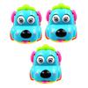 LALADEFIEE 3 Pcs Wind-up Plaything Cartoon Dog Pattern Car Shape Clockwork for Educational Fun Abs Material Design Random Color view 1