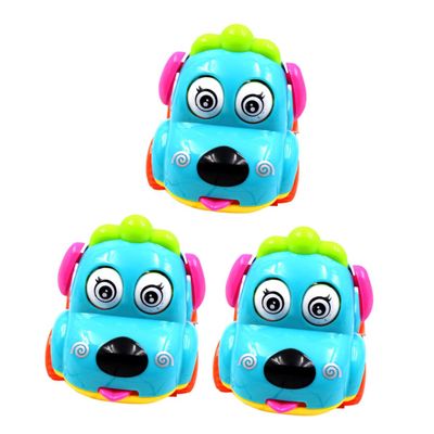 ORFOFE 3 Pcs Wind Up Cartoon Animal Clockwork Cars Party for Boys Abs Cars Educational Coordination Development Random Color